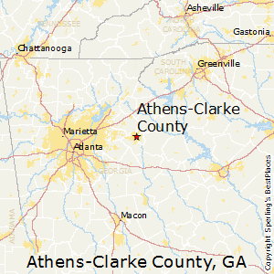 Athens-Clarke_County,Georgia Map