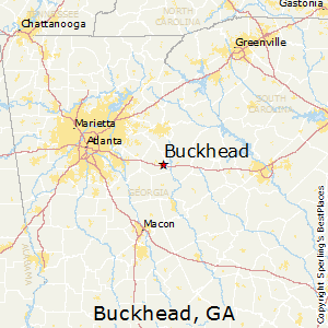 Buckhead,Georgia Map