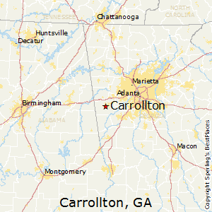 Carrollton,Georgia Map