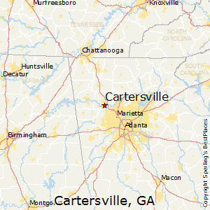 Cartersville,Georgia Map
