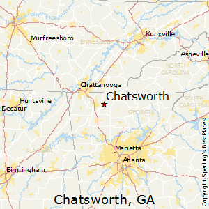 Chatsworth,Georgia Map