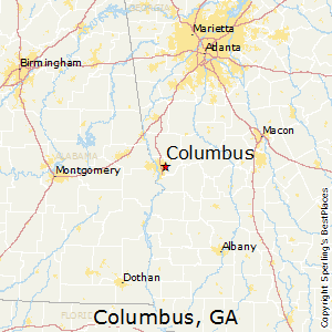 Columbus,Georgia Map
