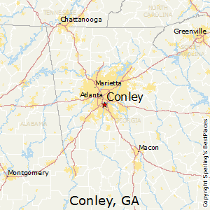 Conley,Georgia Map
