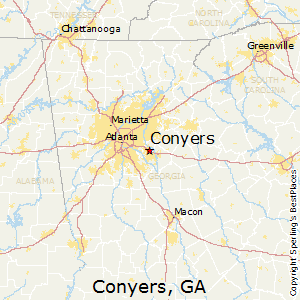 Conyers,Georgia Map