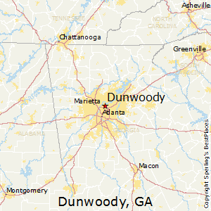 Dunwoody,Georgia Map