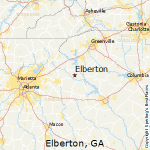 Elberton,Georgia Map