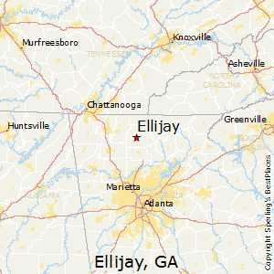 Ellijay,Georgia Map