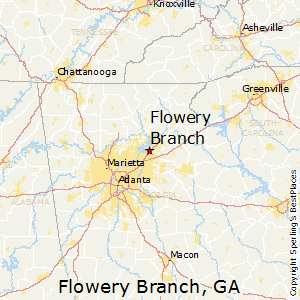 Flowery_Branch,Georgia Map