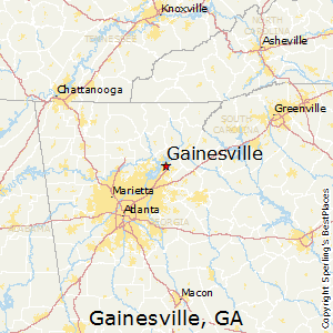 Gainesville,Georgia Map