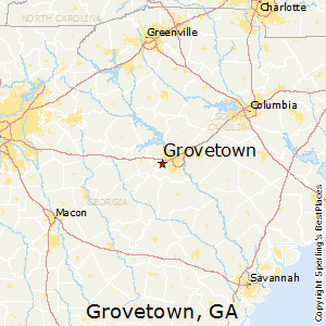 Grovetown,Georgia Map