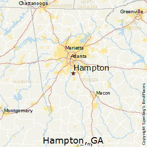 Hampton,Georgia Map