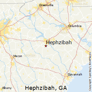 Hephzibah,Georgia Map