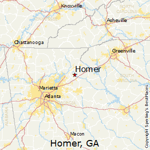 Homer,Georgia Map