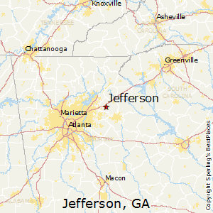 Jefferson,Georgia Map