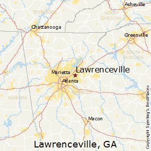 Lawrenceville,Georgia Map