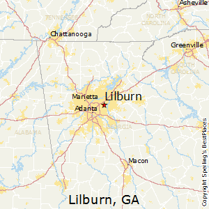 Lilburn,Georgia Map