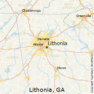 Lithonia,Georgia Map