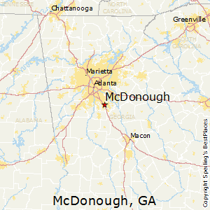McDonough,Georgia Map