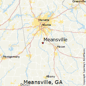Meansville,Georgia Map