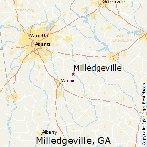 Milledgeville,Georgia Map