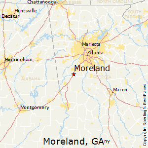 Moreland,Georgia Map