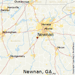 Newnan,Georgia Map