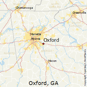Oxford,Georgia Map