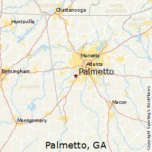 Palmetto,Georgia Map