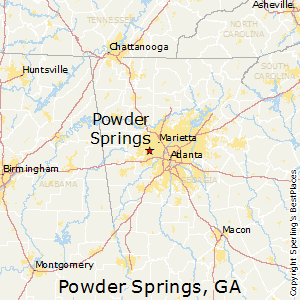 Powder_Springs,Georgia Map