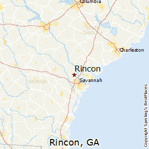 Rincon,Georgia Map