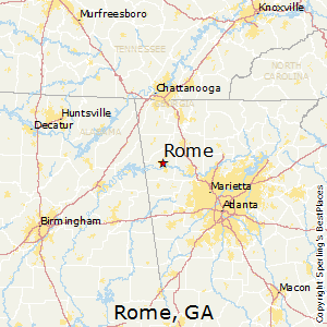 Rome,Georgia Map
