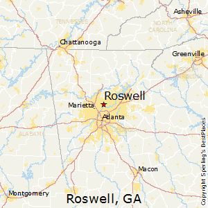 Roswell,Georgia Map