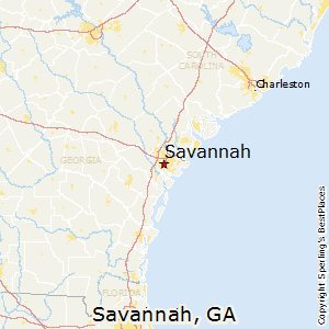 Savannah,Georgia Map