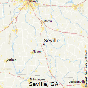 Seville,Georgia Map