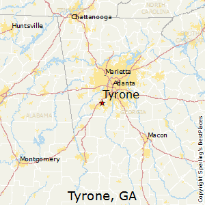 Tyrone,Georgia Map