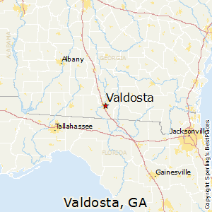 Valdosta,Georgia Map
