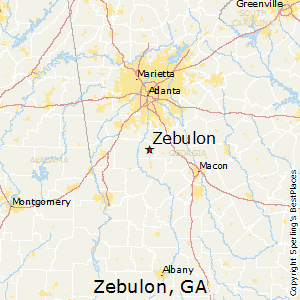Zebulon,Georgia Map