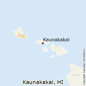 Kaunakakai,Hawaii Map