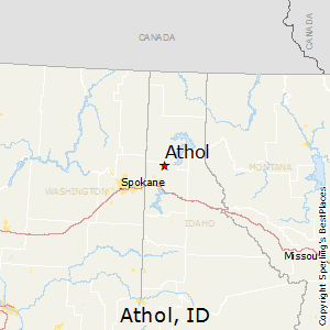 Athol,Idaho Map