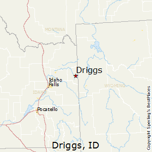 Driggs,Idaho Map