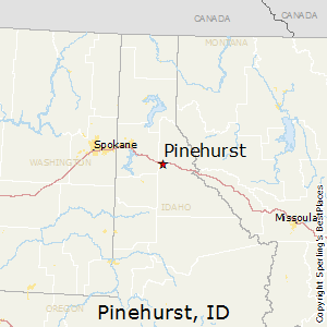 Pinehurst,Idaho Map