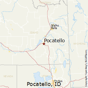 Pocatello,Idaho Map