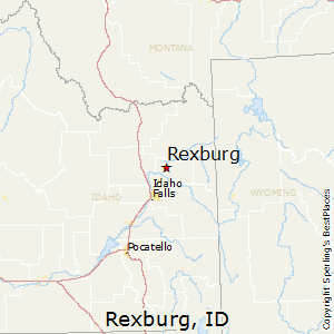 Rexburg,Idaho Map