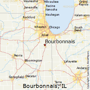 Bourbonnais,Illinois Map