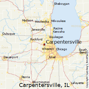Carpentersville,Illinois Map