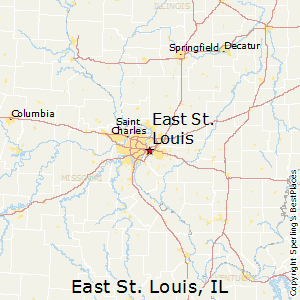 East_St_Louis,Illinois Map