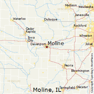 Moline,Illinois Map