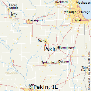 Pekin,Illinois Map