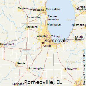 how far is romeoville illinois from me