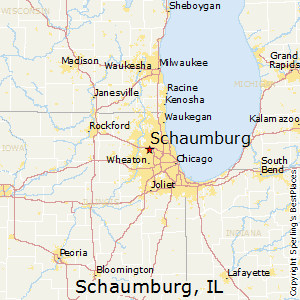 Schaumburg,Illinois Map
